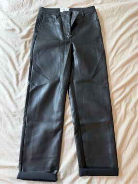 Wilfred Black Faux Leather Pants - The Melina